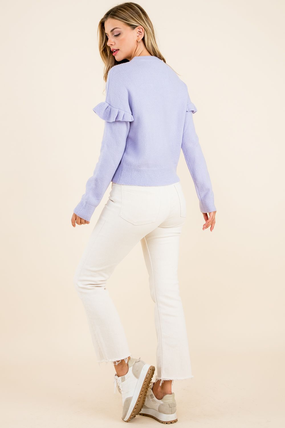 Ruffle Sleeve Sweater