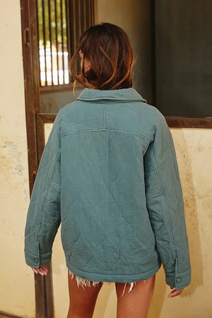 
            
                Load image into Gallery viewer, Raglan Quilted Shirt Jacket
            
        